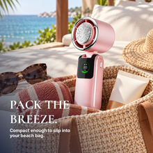 Turbo Cooling Handheld Fan 350000 RPM Mini USB Rechargeable Folding Fan 5 Speeds Portable for Outdoor Travel Office Camp