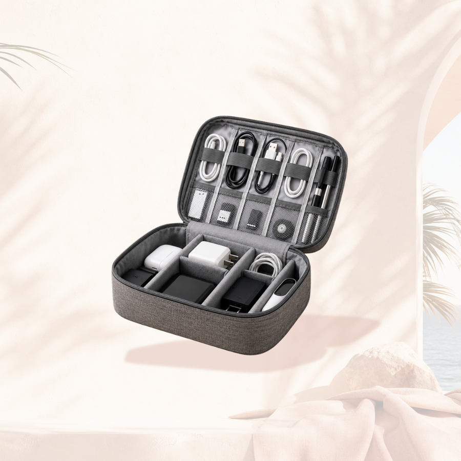 The Jetset Tech Pouch - Waterproof Travel Cable Organizer Bag