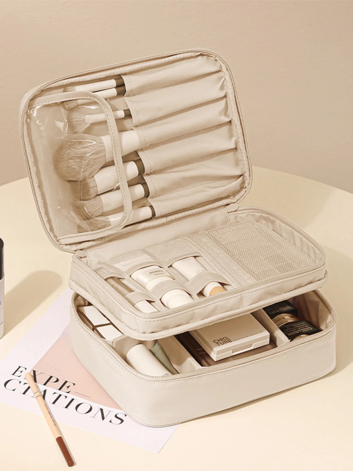 The Vanity Edit - Waterproof Travel Toiletry Makeup Bag