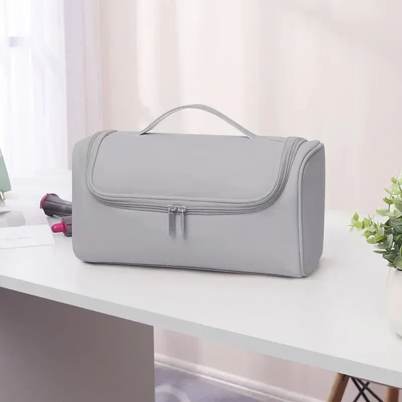 Hideable Hanging Hook Hair Dryer Case Portable Non-Slip Hair Tools Pouch Waterproof Large Capacity Curling Iron Storage Bag