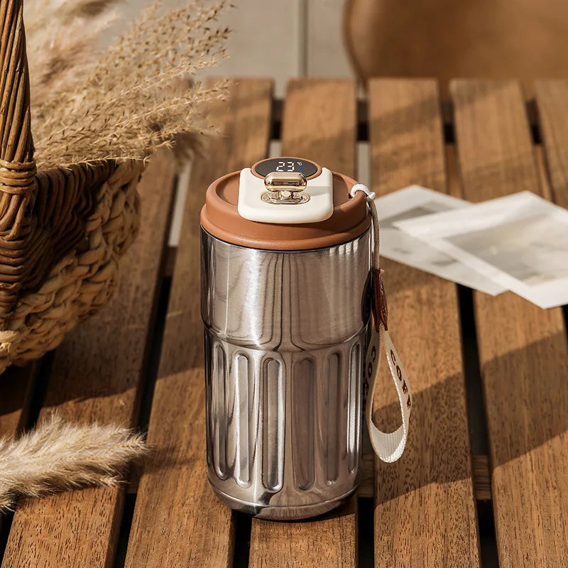 Travel Thermos Cup with Digital LED Temperature Display (450 ML)